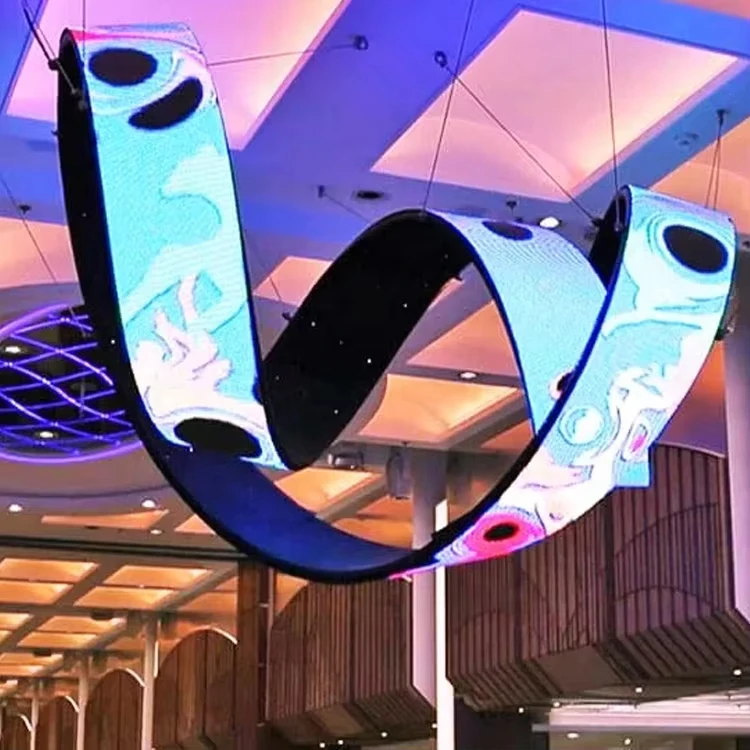 Indoor circular curved soft absen round circle led display flexible led screen