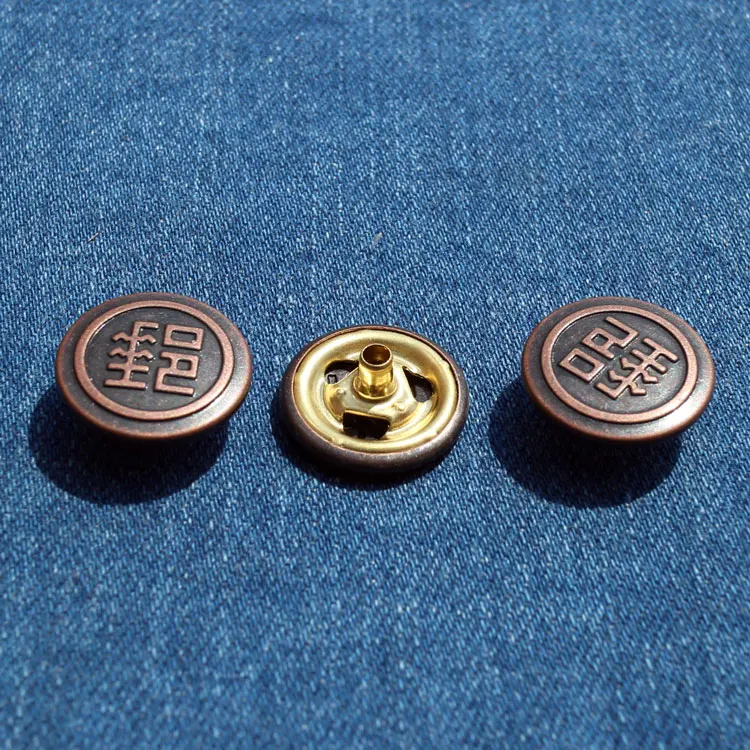 Factory custom made brand button and snap button