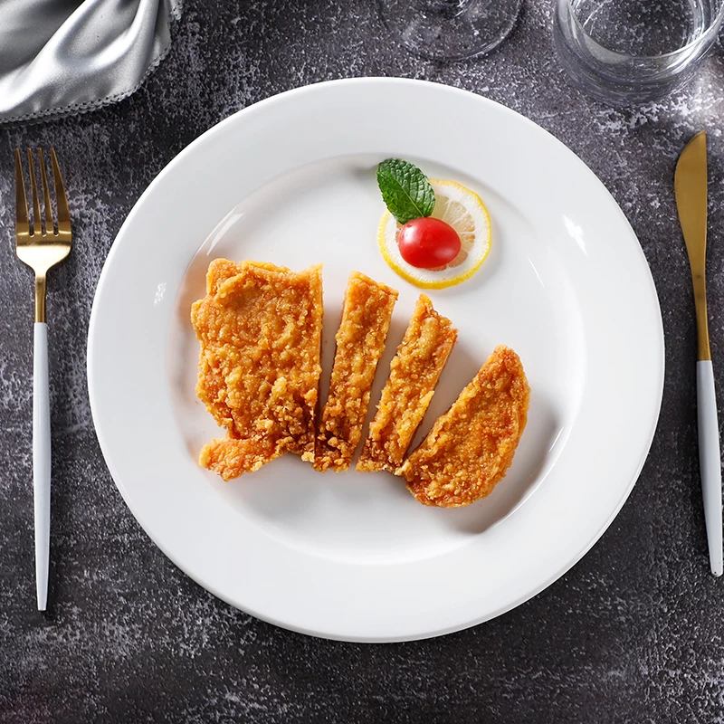 Hotel White Dinnerware Plate Sets Ceramic Plate And Dishes Set