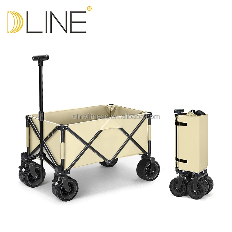 Outdoor Picnic Beach  Garden Park  Camping Cart Foldable Collapsible Utility Trolley Cart