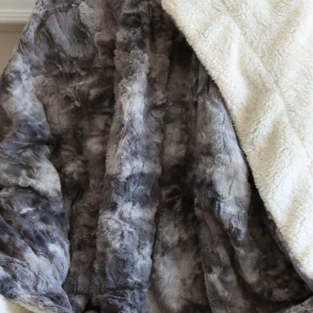 Mink royal blanket mora faux fur