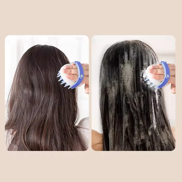 New Multi-Functional Silicone Bath Cleaning Brush Eco-Friendly Hair/Car/Pet Hairbrush Hand New Shampoo Brush Head Massage Handle