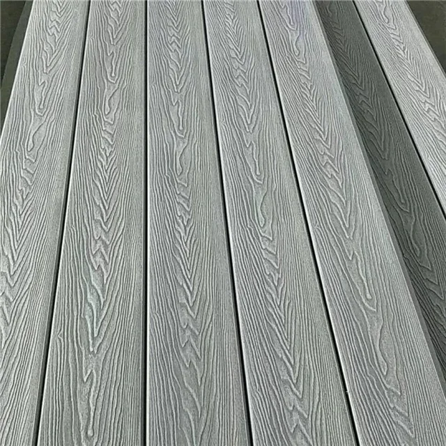 
3d deep embossed wpc decking wood grain deck flooring 