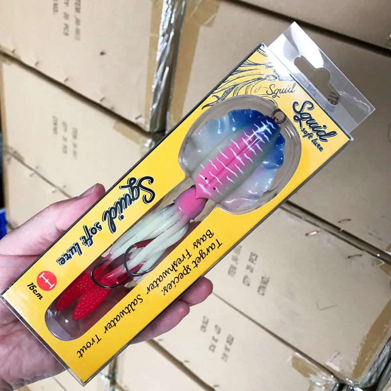 Deep sea squid bait 60g biomimetic hairtail iron plate hook sea fishing lure SQUID LURE octopus