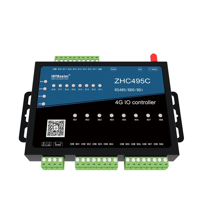 Industrial Iot Communication Equipment 8 Port Multi Rs485 Serial Port Server To 4G Module Modbus Gateway