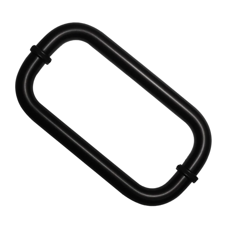 High Quality Sus 304 Tempered Black Matte Glass Shower Door Handle Commercial Glass Door Handles