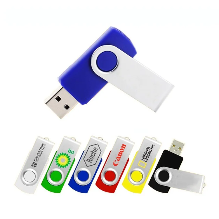 
2020 customized logo 2GB 4GB 8GB 16GB 32GB 64GB 128GB Swivel USB 2.0 Pendrive 3.0 USB Flash Drive 