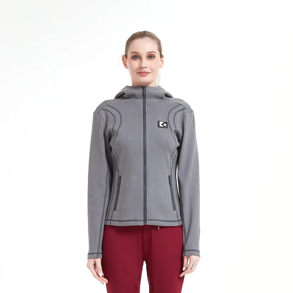 Wholesale Modify Curves Sweatshirt Horse Riding Long Sleeve Apparel Women Equestrian Top Jackets Clothing