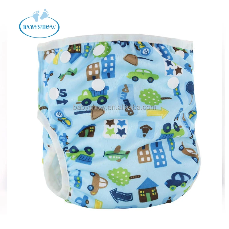 Babyshow Printed Swimming Cloth Diaper Waterproof PUL Mesh Inner Swimming Pants Factory Customized High Quality Cloth Nappy