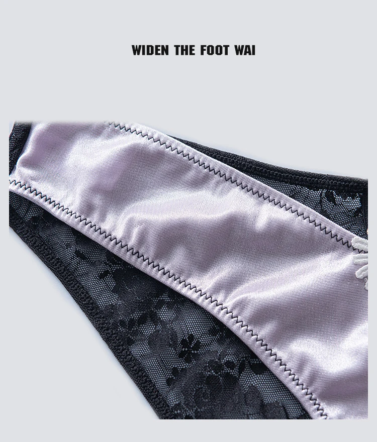 Women Underwear Comfortable Briefs M-XL Solid Color Panty Intimates Satin Panties Sexy Lace Underpants