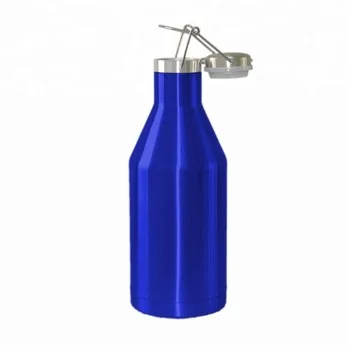 High Quality 64oz Stainless Steel Double Walled Wine Beer Bottle Travel Wine Water Bottle with Handle Lid