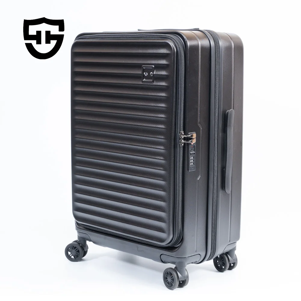 Best Selling Custom PC Aluminum Trolley Case Suitcase Business Luggage Front Open Pocket Luggage With Wheel