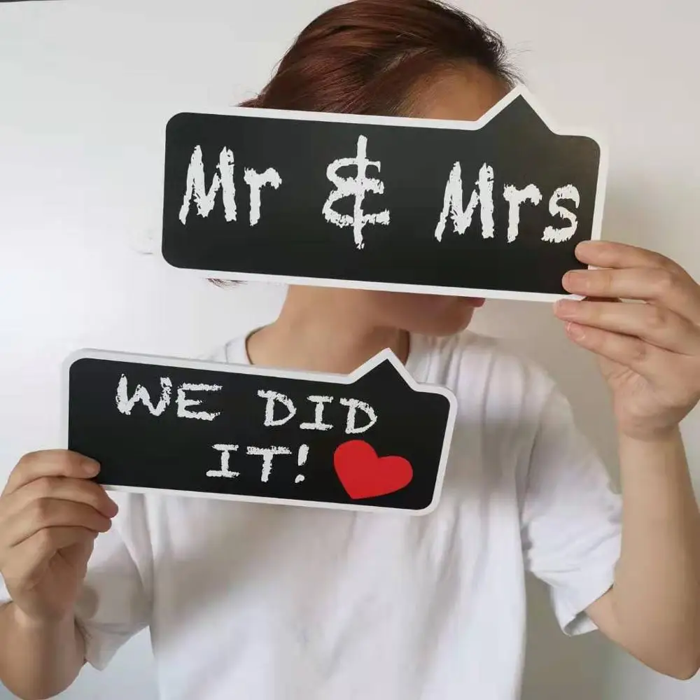 UV printing prop signs photobooth plastic sign  funny wedding party favor photo booth props