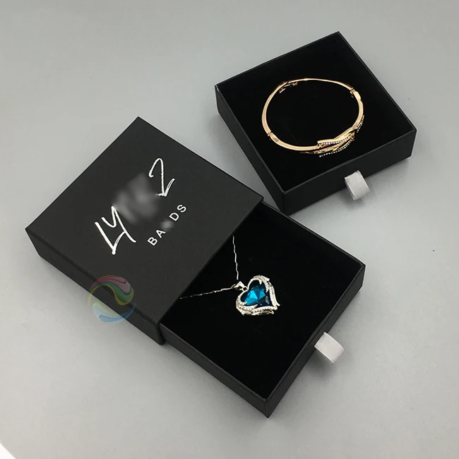 Kraft Brown Paper Custom Logo Thin Large Necklace Jewellery Box