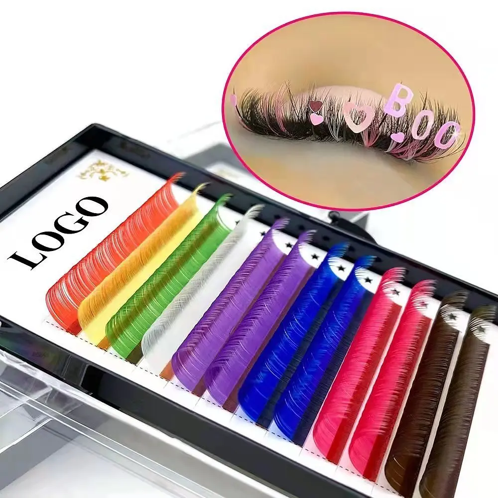Korean Color Lashes, Eyelash Extension,Mixed Color Lashes -made in Vietnam