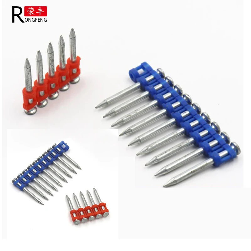 Gas Drive Pin Gas Actuated Pins Gas Nails with Plastic Frame Concrete Nail Diam 3mm Heat Preservation Nail Stainless Steel GB