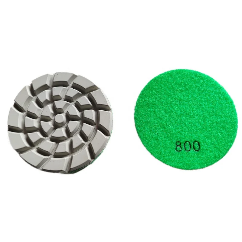 Industrial grade 6mm thickness 3 inch copper bond transitional polishing pad for grinding concrete
