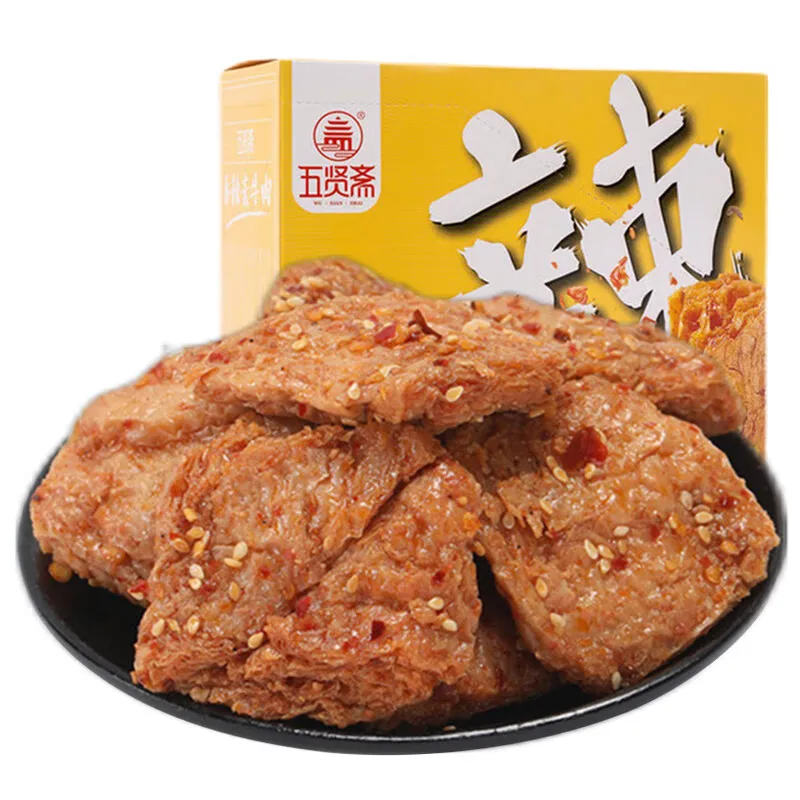 WuXianZhai, повседневные закуски, полоски Чили, Разрываемые вручную сушеные бобы, вегетарианский стейк, Офисная сумка для отдыха, готовая к употреблению еда