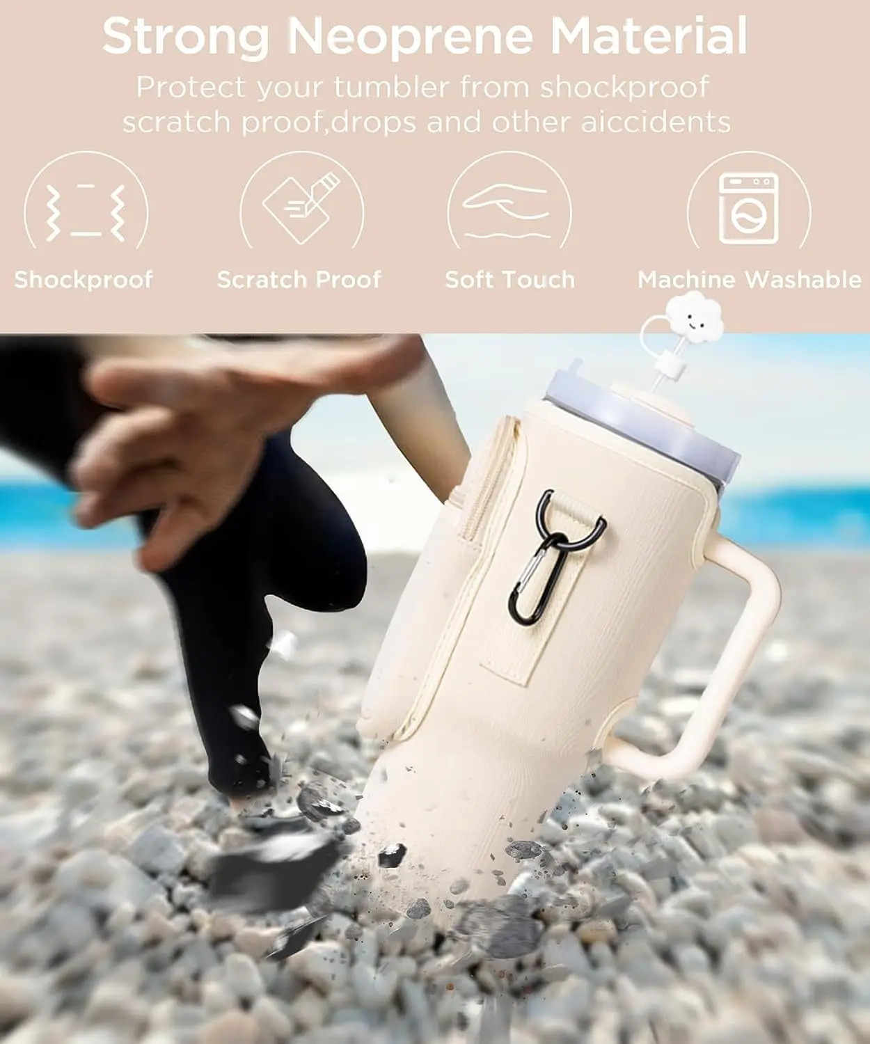 free sample with Phone Pouch with Strap  Cup Bottle Sling Neoprene Water Bottle Holder Water Bottle Carrier Bag
