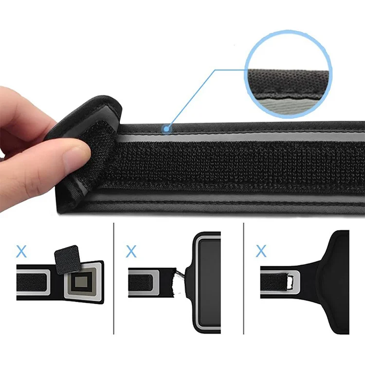 Best Selling Custom Logo Printed Cell Phone Holder Running Armband Sport Armband 6.8 Inch Mobile Arm Band for Large Mobile Phone