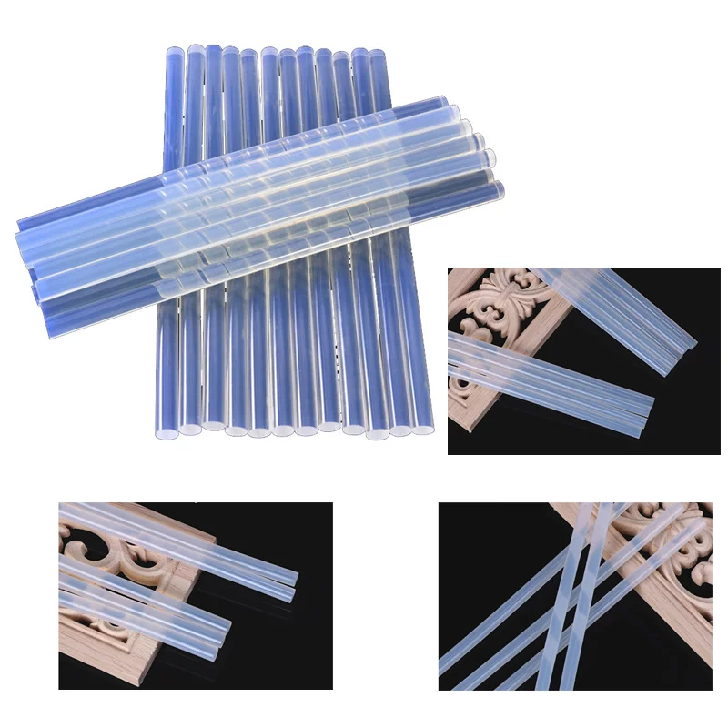 7mm Hot Melt Glue Stick Suitable for 20W Small Glue Gun 20pcs 7mm X 150mm Transparent Colorful Hot Melt Glue Sticks
