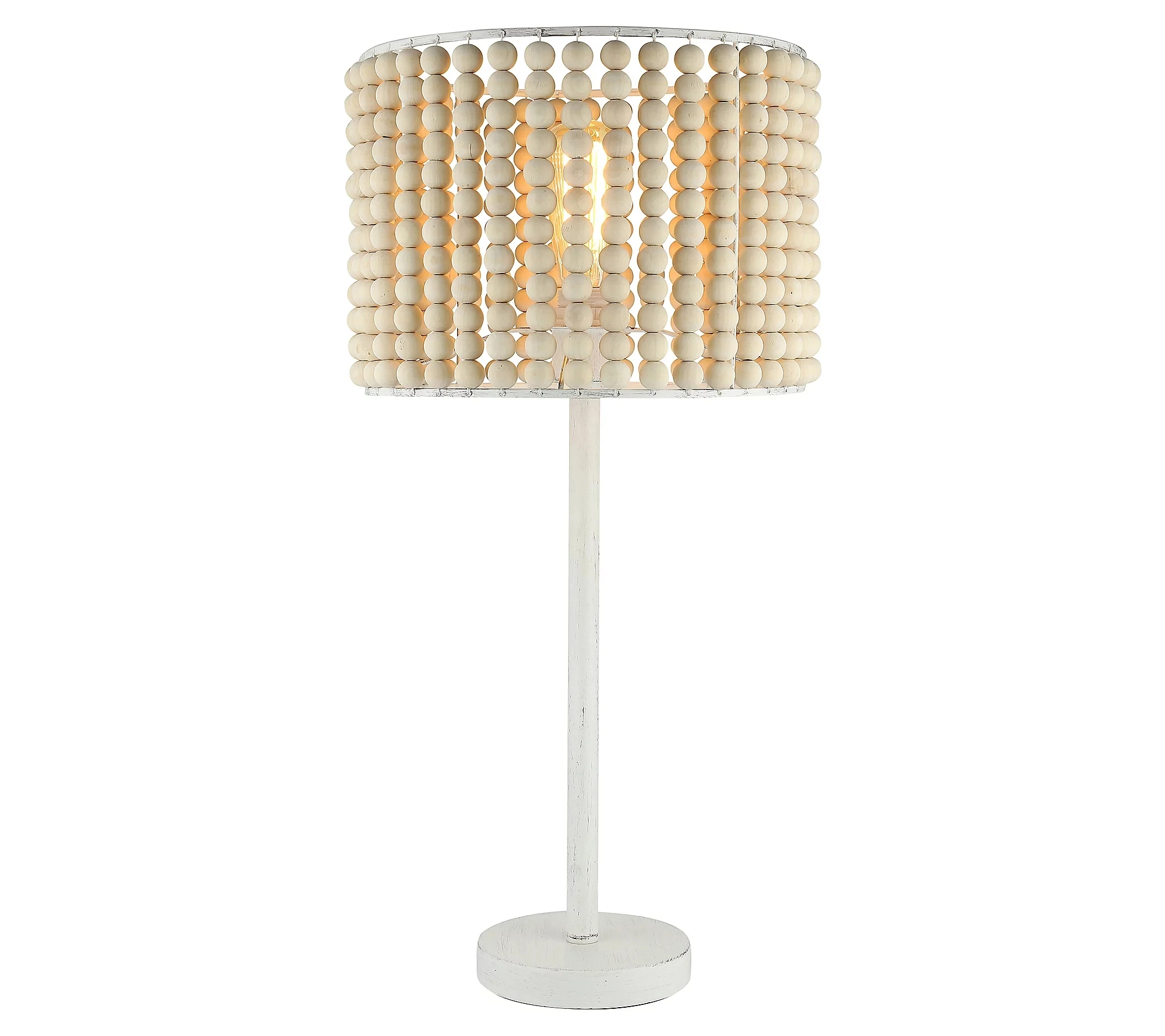 Mid Century Modern creative art deco bedroom bedside wooden bead lamp Bedroom Bedside Rustic Accent Table Lamps