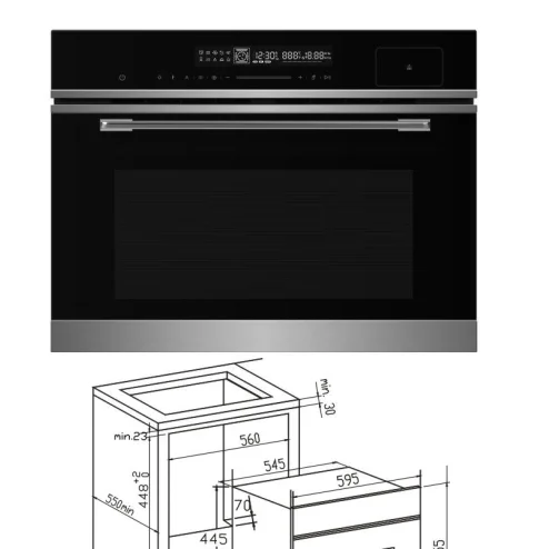 50L Built-in Microwave Oven With Steam And Grill And Convection Function