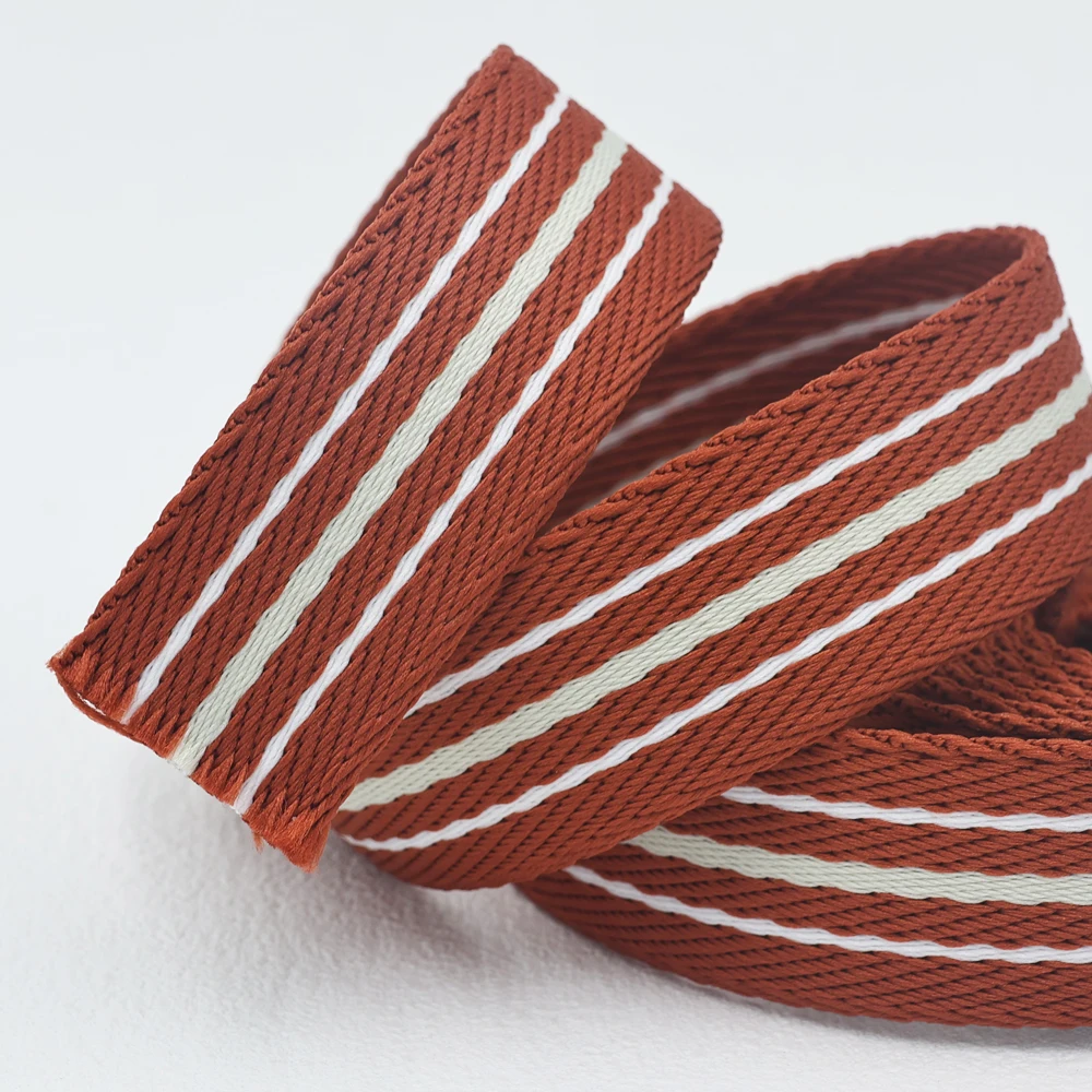 Factory New Custom 20mm Polyester Twill Pattern Strip High Tenacity Fluorescence Ribbon for Clothing Bags Shoes-for Belts