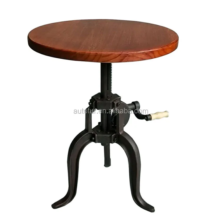 
Industrial Crank Coffee Table Heavy Duty Cast Iron 