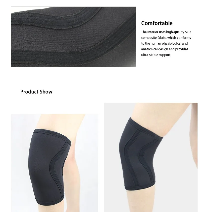 New arrival Adjustable Nylon Pressurization Knee pad Compression sports fitness Neoprene Knee Support brace