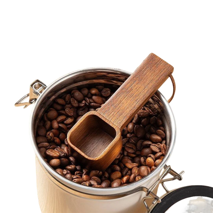 24 New Arrival Home Use Tableware Tea Coffee Measuring Spoon Walnut Coffee Spoon 1 Scoop Equals about 10 Grams