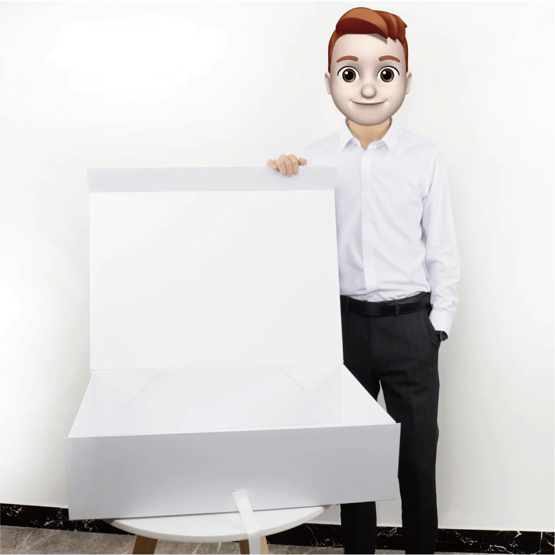 Cardboard Paper Box Cartons Extra Large Foldable Packaging Box Custom Logo Printed Eco-friendly White Gift Rigid Boxes