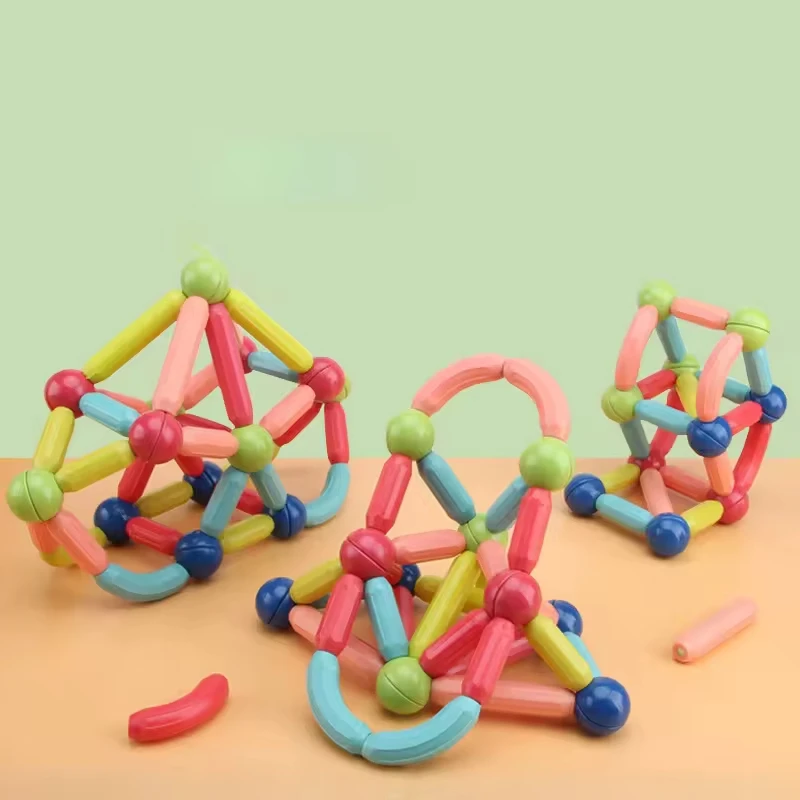 Seamind Magnet Ball Toys Magnetic Stick Game Educational Magnetic Building Sticks Balls And Rods For Kids