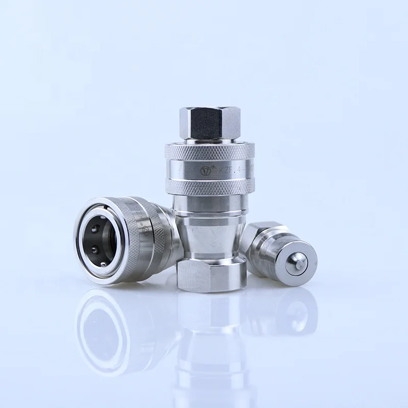 IOS7241-B H103 1/2 inch stainless steel hydraulic quick connect coupling one-way shutoff quick couplings