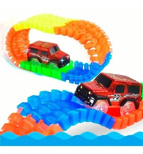 110 шт. волшебные светящиеся гнущийся трек автомобиля игрушки Детские светящиеся вагон