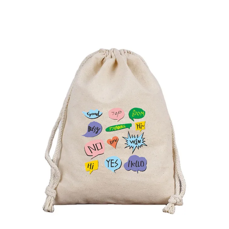 Custom Luxury Logo Giant Large Grey Hemp Cotton Draw String Tws Bag Pouch With Ribbon Drawstring Fine Linen Fabric Bag For Hat