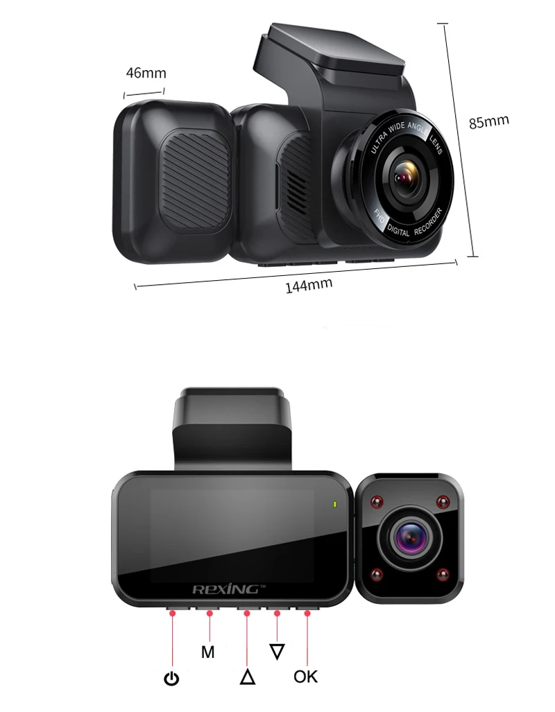 Hot Selling Multiple Languages Night Vision Dashcam 3 Inch Car Black Box Dash Cam 1080P Car Video DVR Recorder Camera