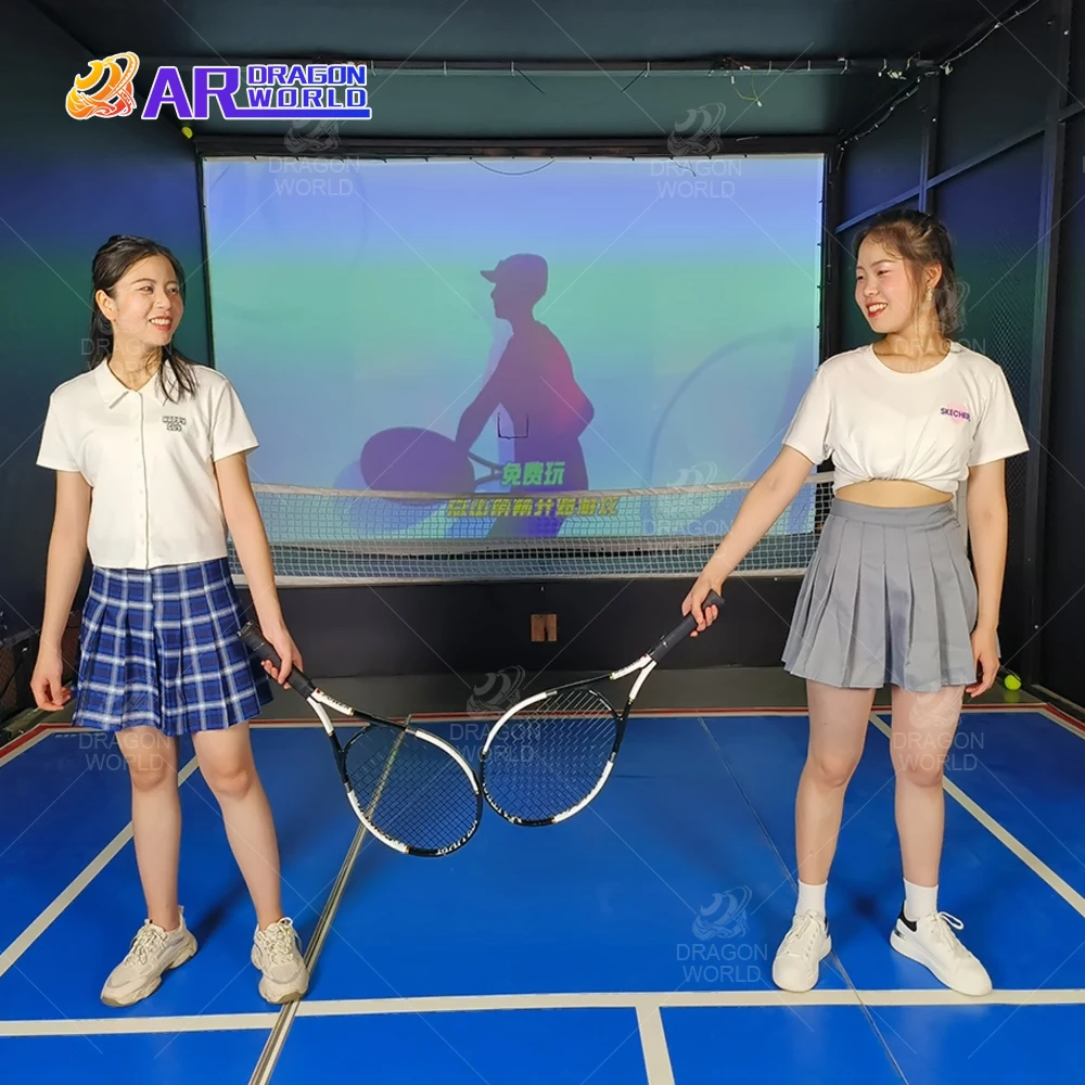 Amusement park sports simulator interactive somatosensory fitness game tennis training game machine