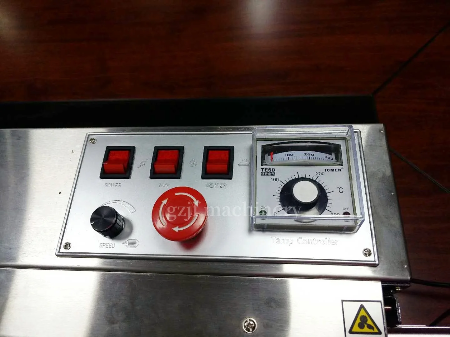 JF Continuous Polybag Film Pp Plastic Bag Heat Stamp Printing Band Sealer Food Heat Sealing Machine Plastic Bag Sealing Machine