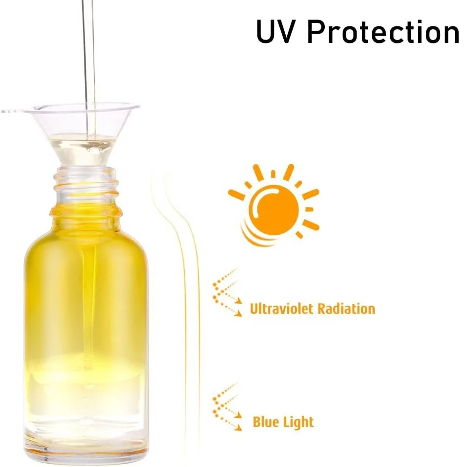 Glass Dropper Bottles 2 Oz Tincture Bottles with Dropper Empty Glass Bottles with Golden Top Cap for Essential Oils