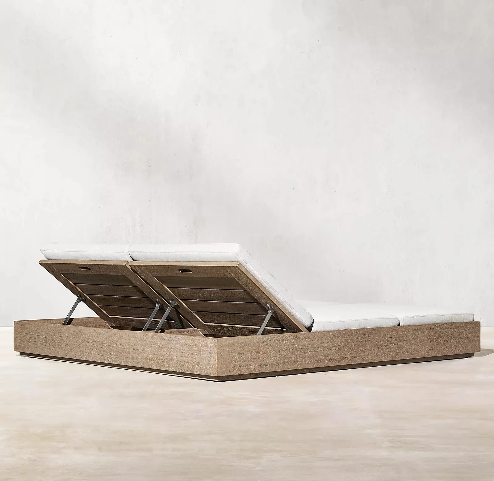 Professional manufacturer double dual-adjustable swimming pool chaise beach lounge sun loungers