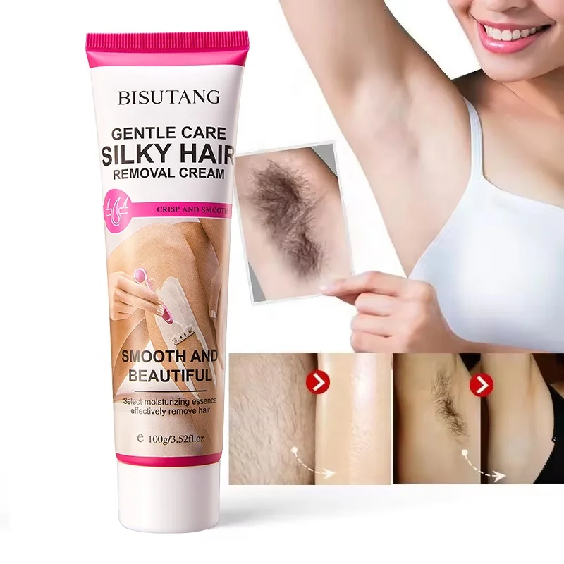 BISUTANG Private Label 5 Mins Painless Depilatory Natural Hair Remover Body Hair Removal Cream for Women and Men