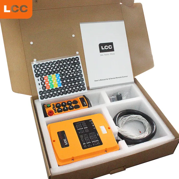 Q606 6 channel 2 transmitter and 1 receiver waterproof wireless remote control for overhead crane