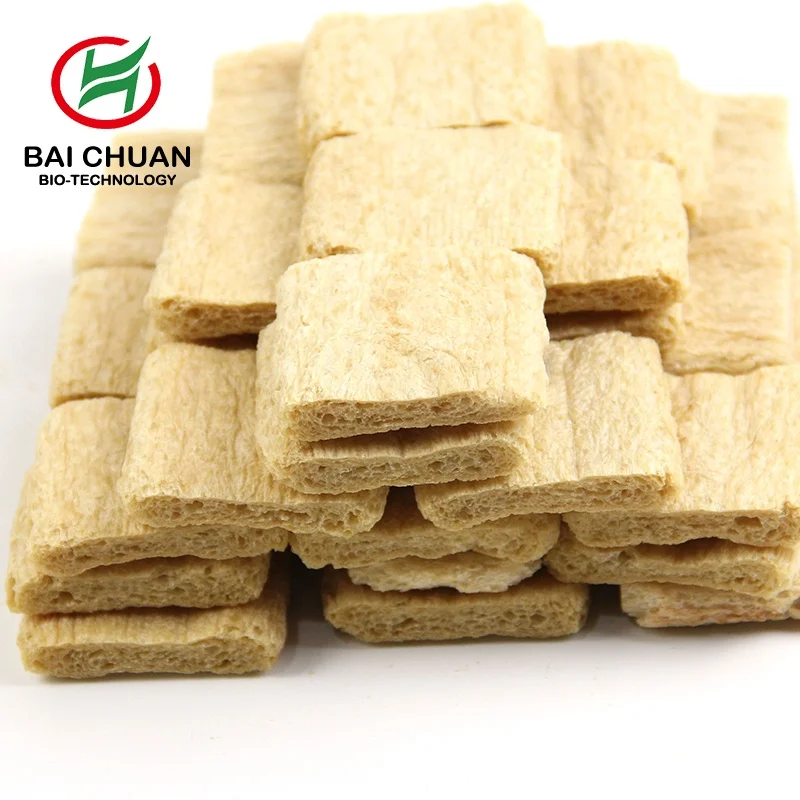 
Baichuan Factory sale steak type snack low fat high protein 65% TVP textured soy protein TSP 