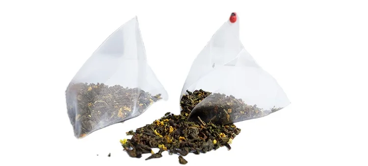 Biodegradable corn fiber PLA material mesh filter tea leaf bag Empty pyramid Tea Bags
