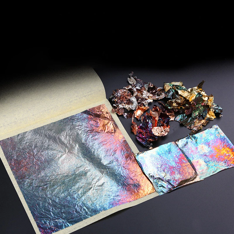 Factory Direct Selling Customized Diy Handmade Burnt Foil Imitation Gold Leaf Sheets Foil Paper For Diy Crafts Deco