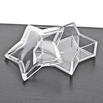 Wholesale Spring Festival Christmas Celebration Gift Empty Clear Plastic Star Shaped Small Mini Acrylic Candy Box For Sale