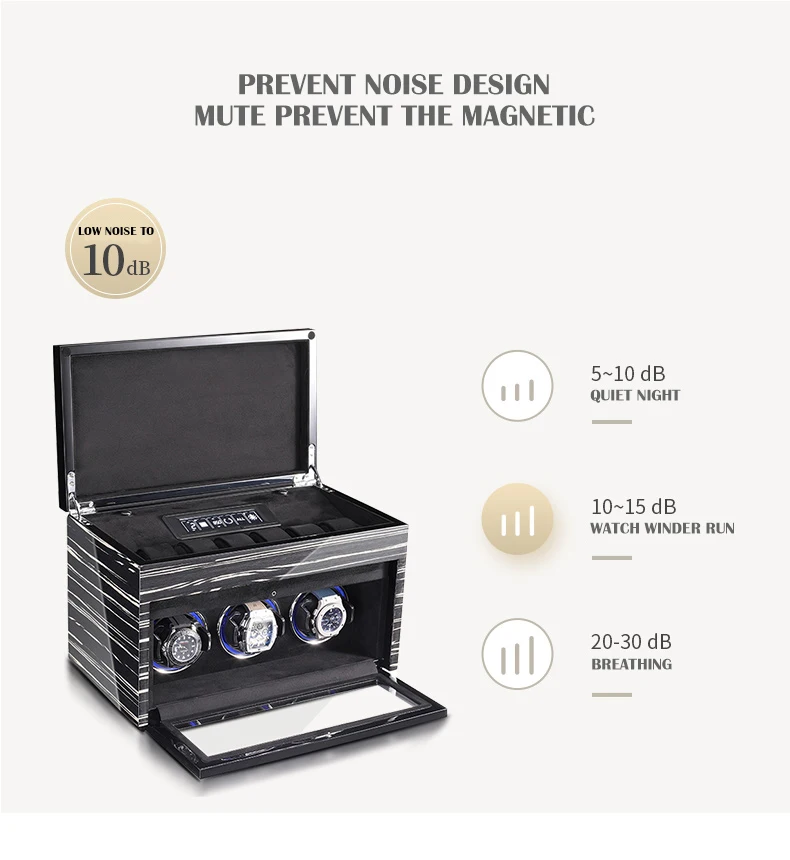 Embers Automatic Watch Winder 2 3 Slots Wooden Storage Box 4 6 8 Watches LCD Touch Mechanical Watches Screen Shaker