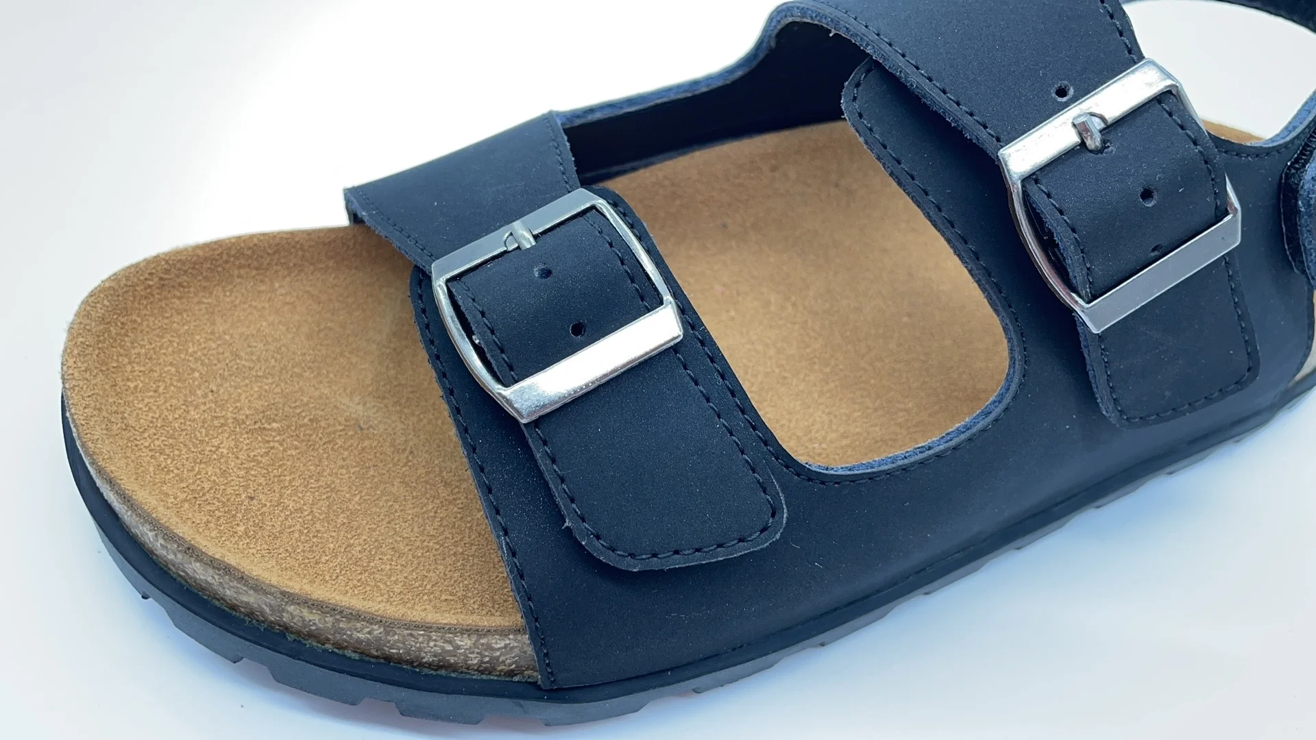 European Trendy Summer Design Cork Shoes Leather Hook Loop Sandals Men Cork shoes