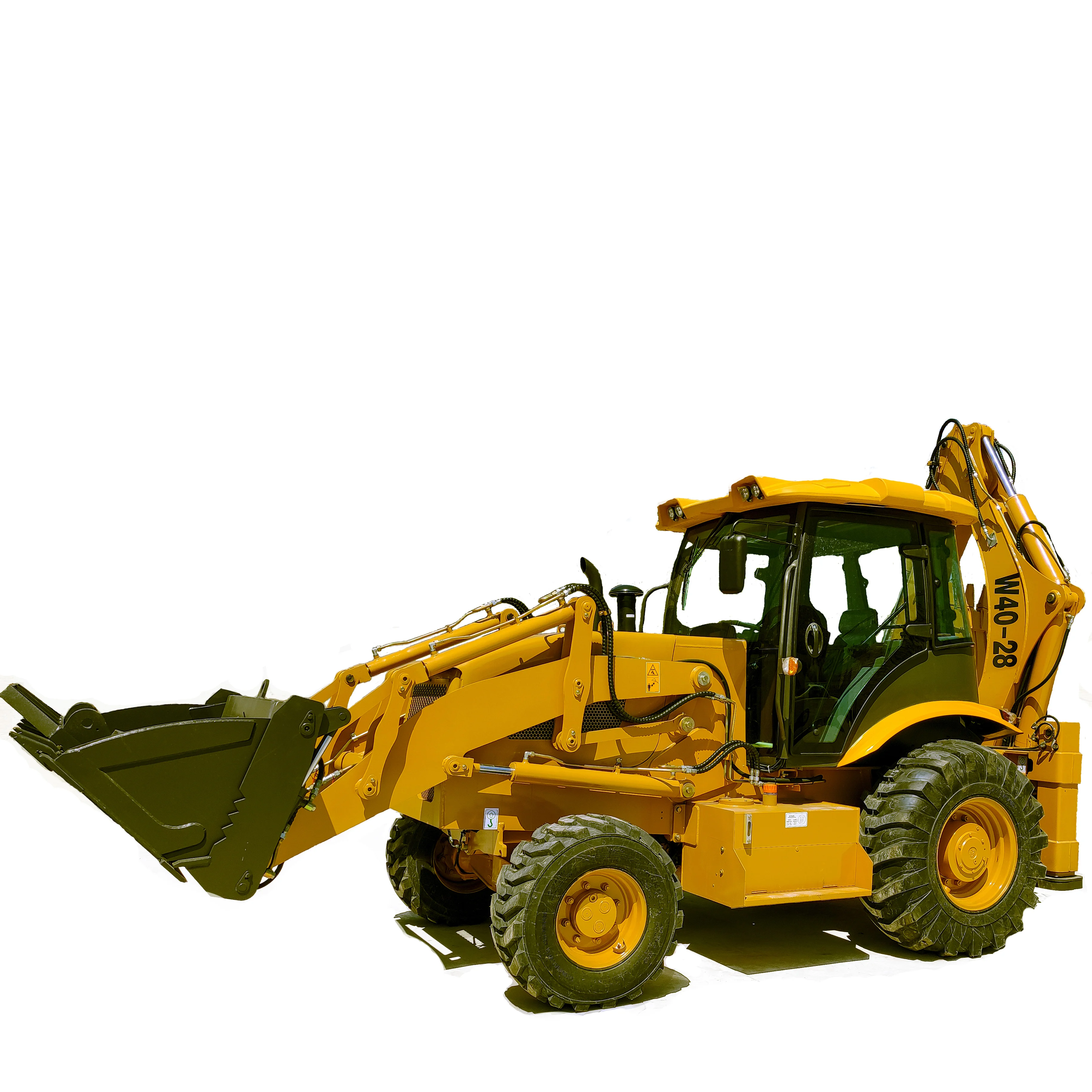 4wd 40hp tractor with front end loader and backhoe